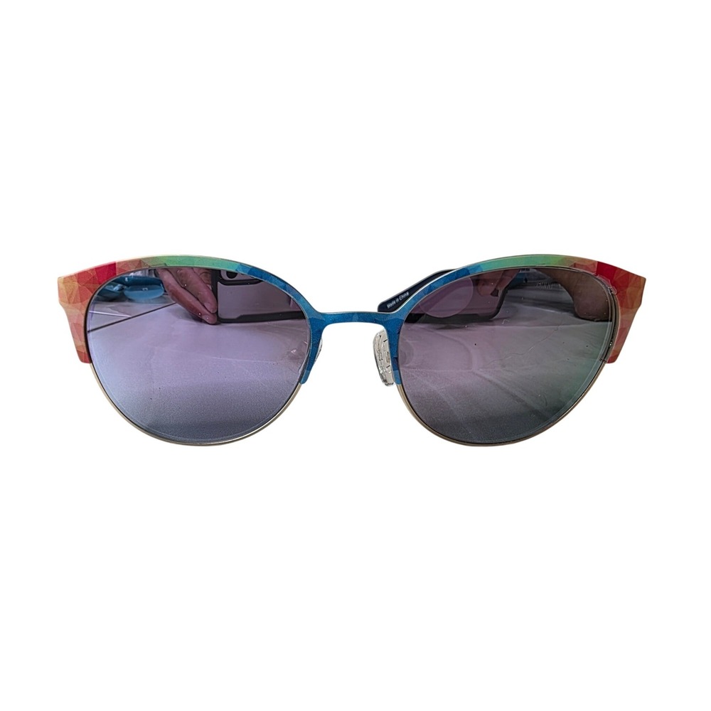 Zenni Optical Rainbow‎ Geometric Frames Only Gold Frames 3226829 with Case D1